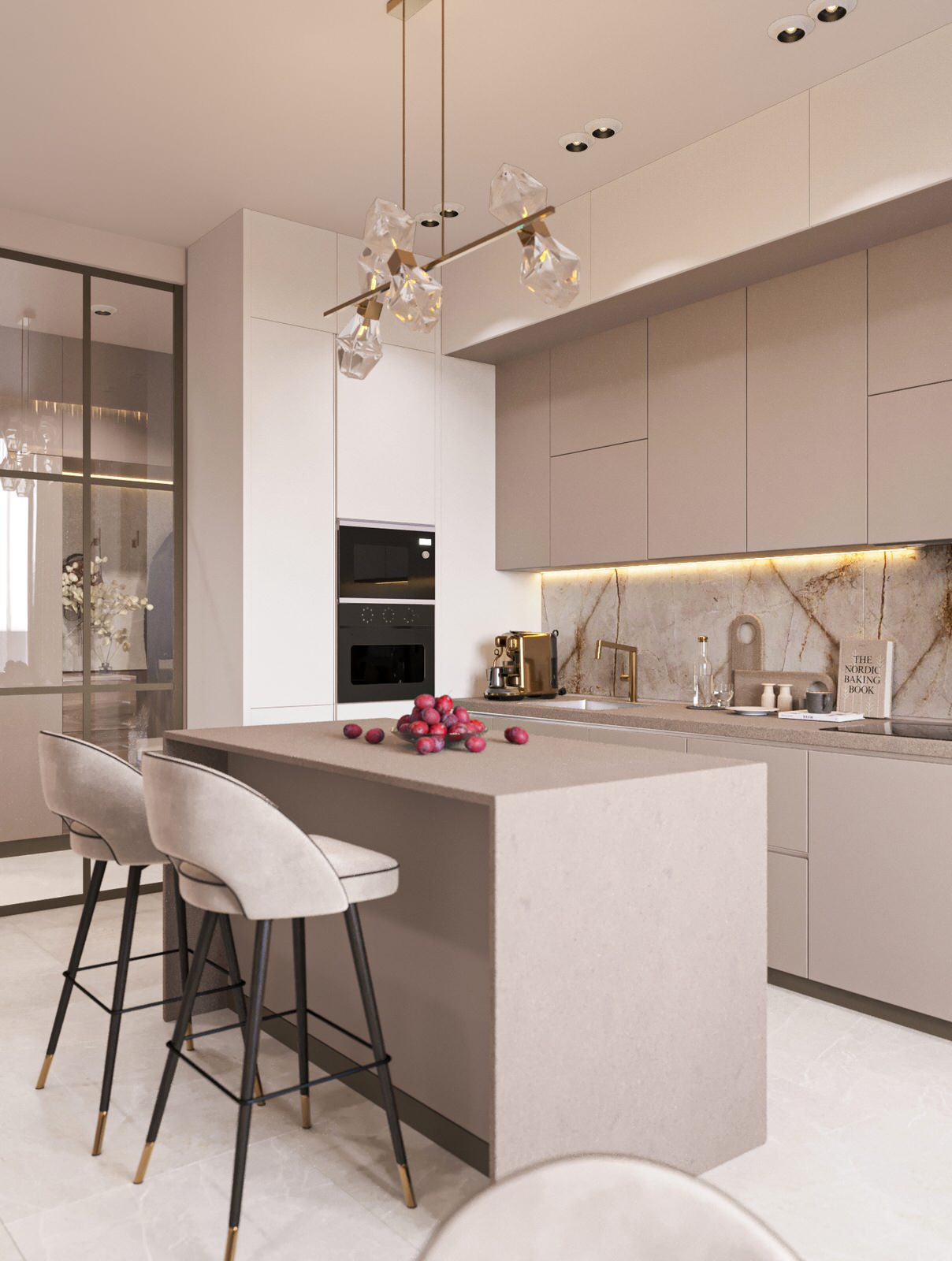 Кухня в проекте квартиры 100 м2