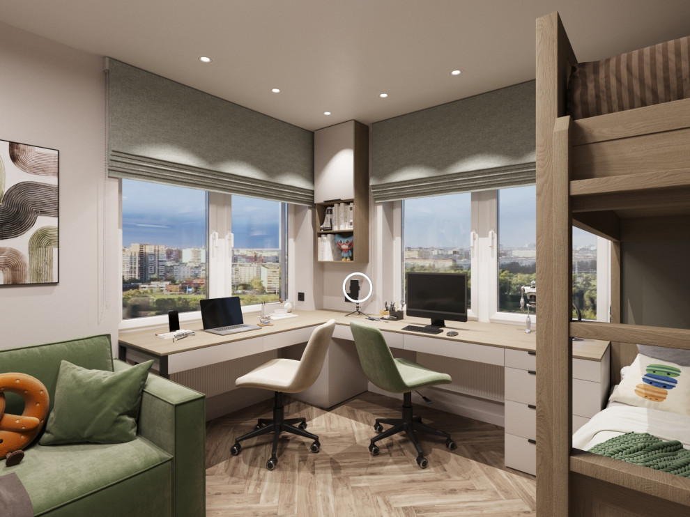 Дизайн-проект - Евротрешка 66 м2 для молодой многодетной семьи