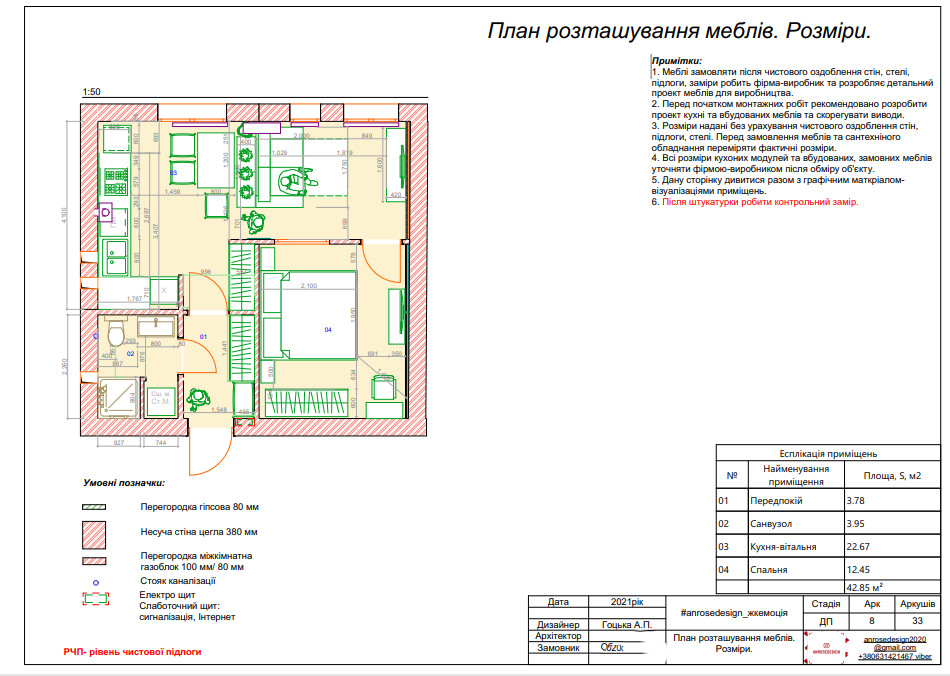 Wohnung mit Gas 43 m2 (Apartmens with gas 43 sq m)
