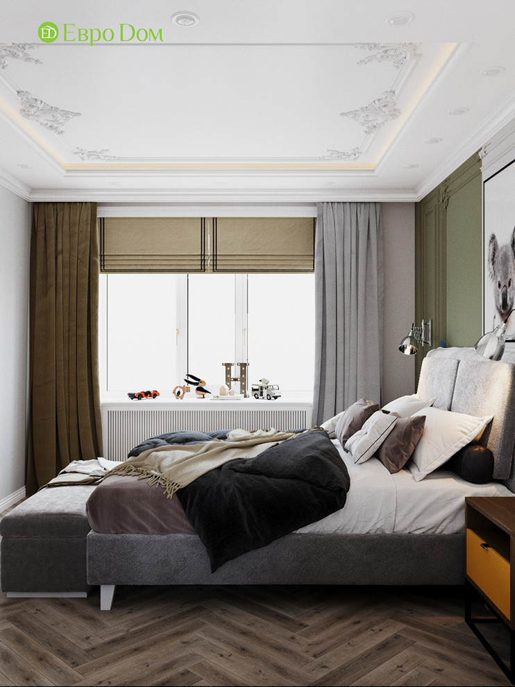 Дизайн четырехкомнатной квартиры 110 кв. м в стиле неоклассика. Фото проекта