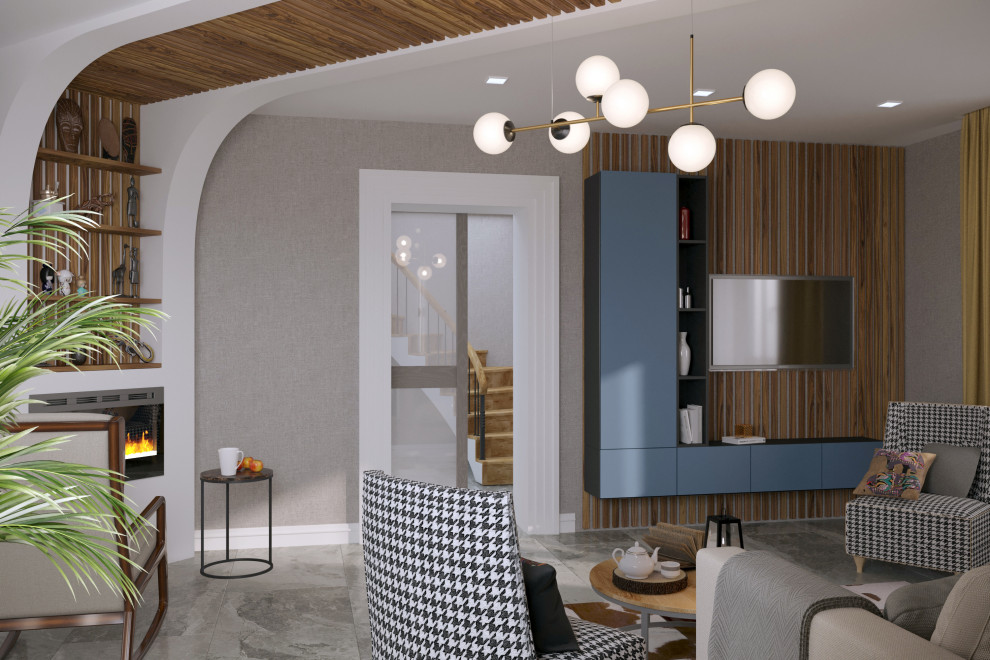 Интерьер жилого домас мансардой,г. Бор