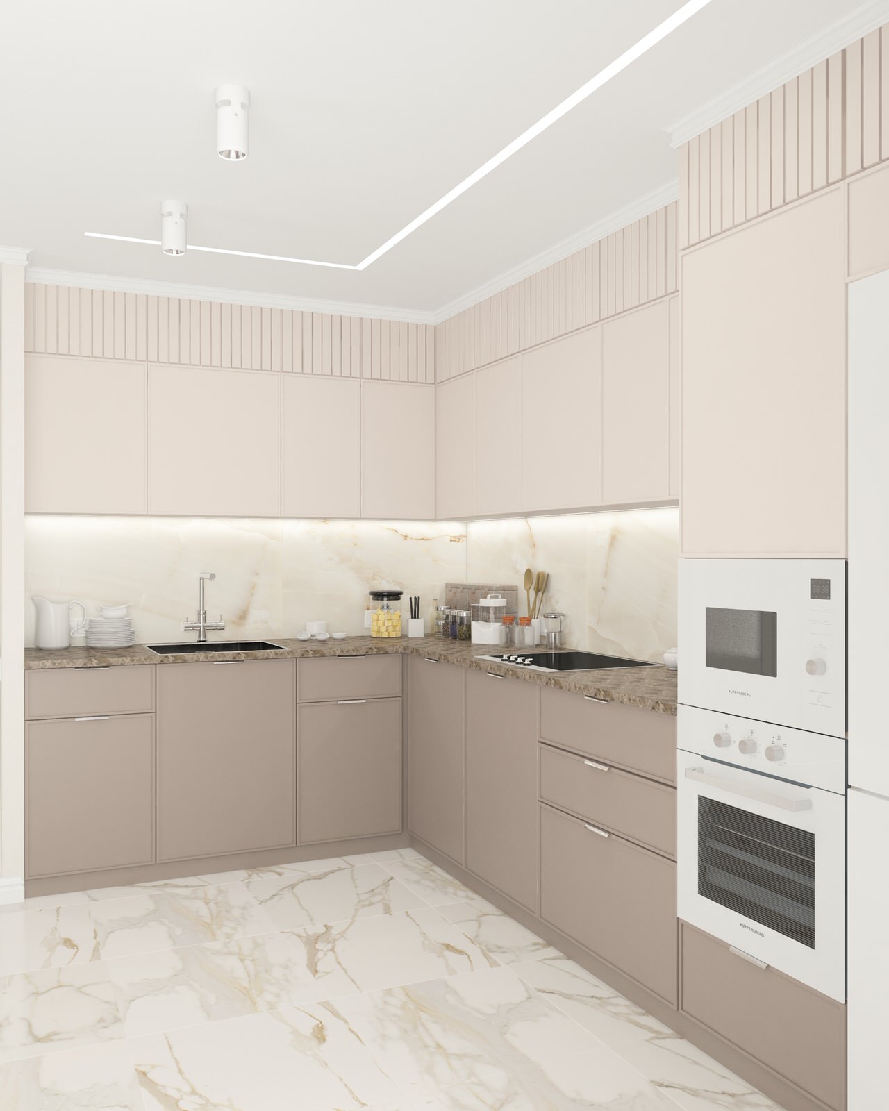 Нежнейший дизайн трехкомнатной квартиры