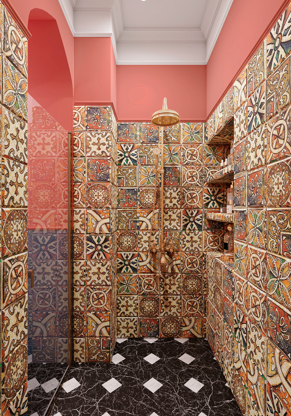 Утонченный проект с использованием разных стилей для семьи с двумя детьми