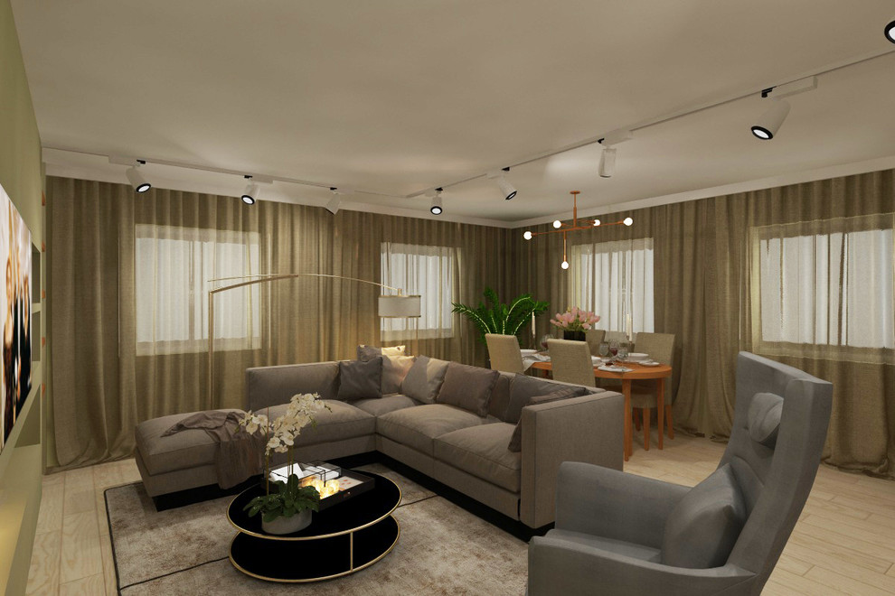 Дом с оливковой гостиной