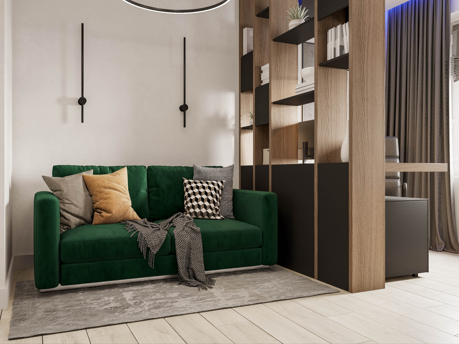 Обложка проекта: Спальня и балкон в современной квартире