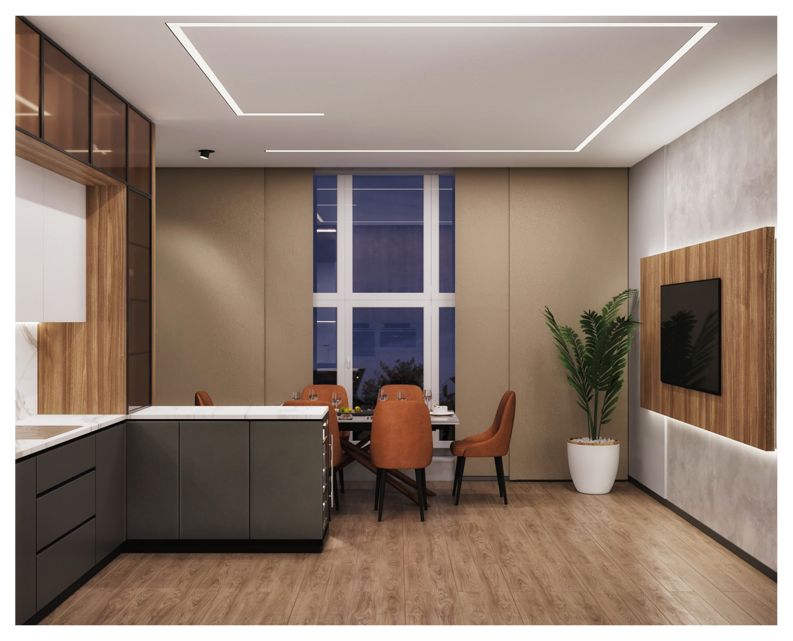 Проект для молодой семьи из 4-х человек в современном стиле