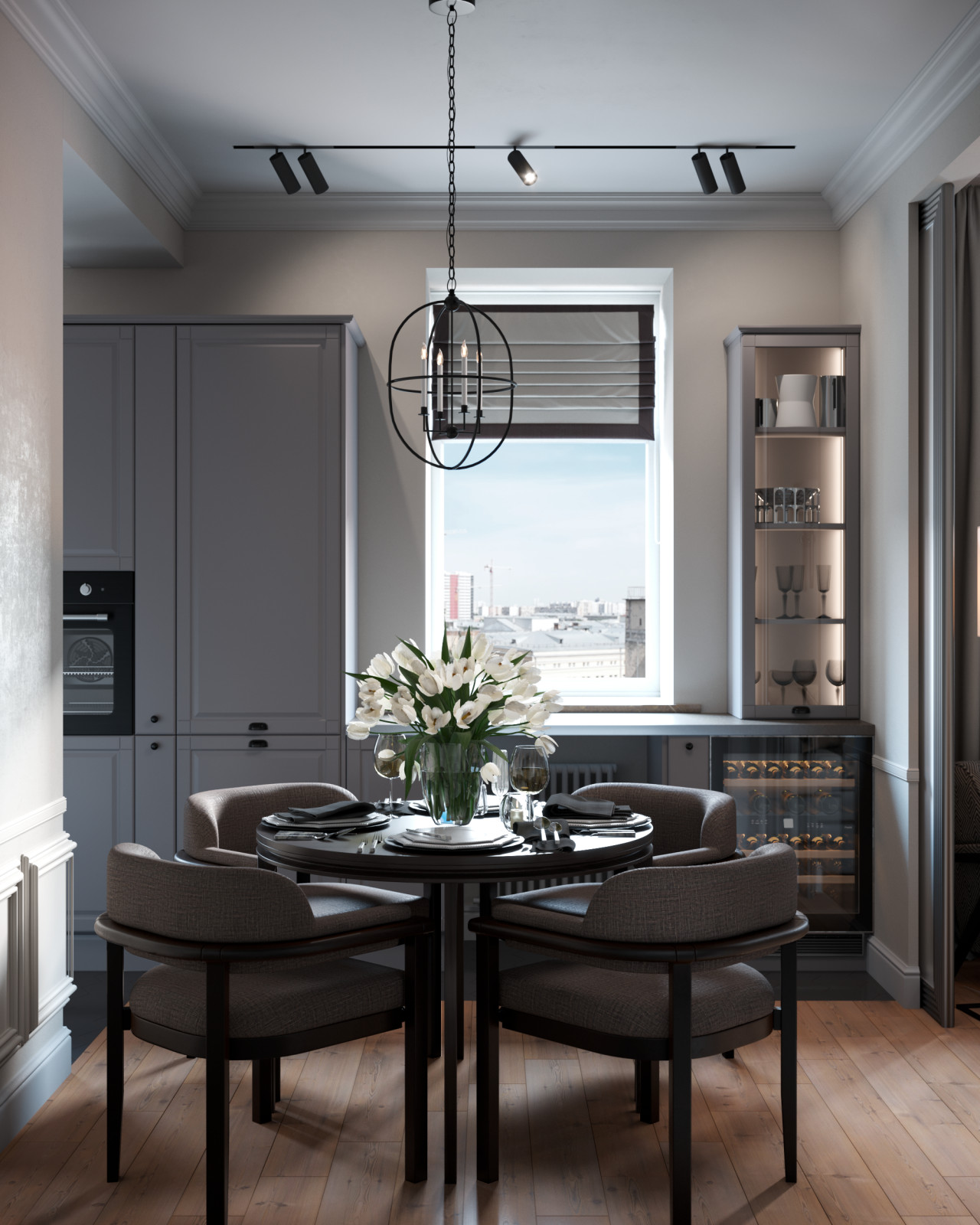 Визуализация кухни-гостиной