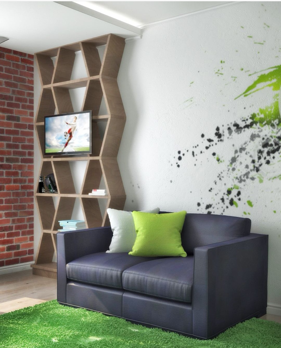 Проект квартиры 2015 года с элементами фольклора