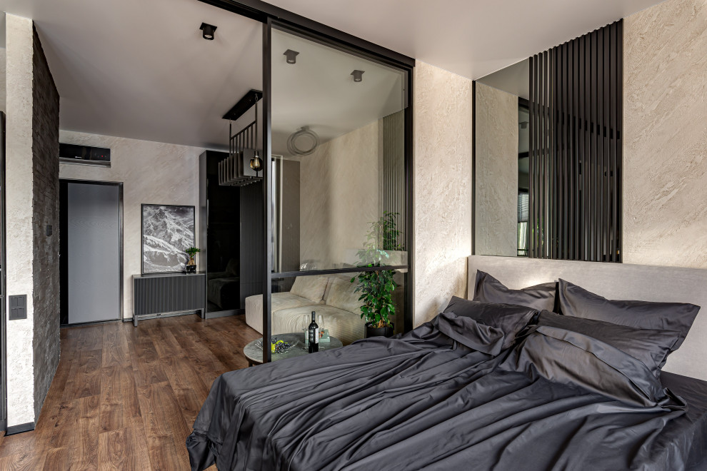 ЖК САМПО. 1-комнатная квартира в брутальном стиле, "от бетона" до заселения