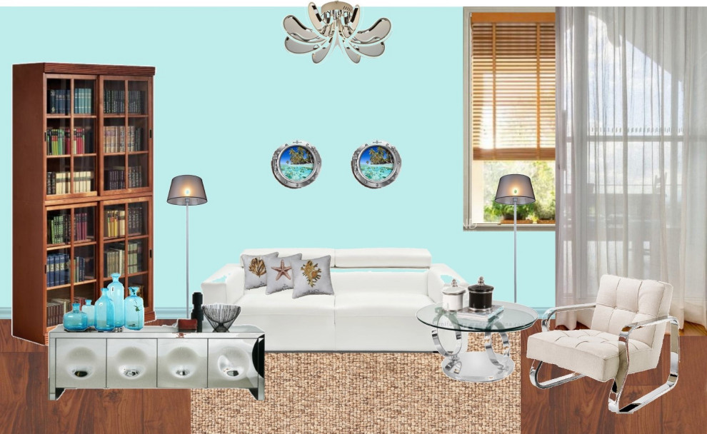 Коллаж гостиной "Морская прогулка"