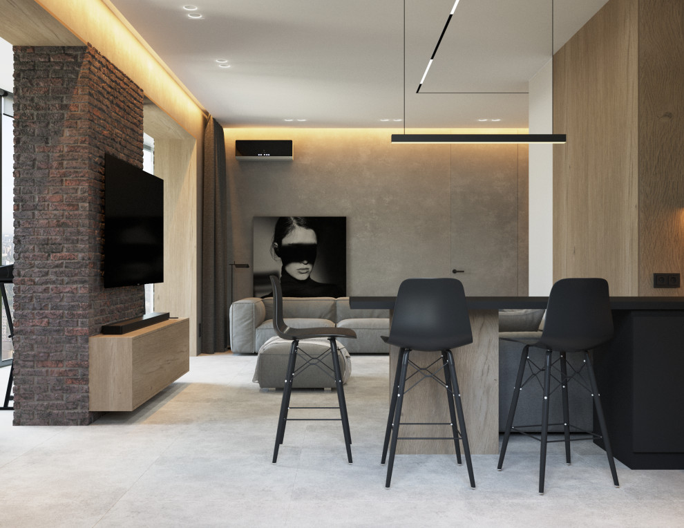 Современная квартира с видом на лес