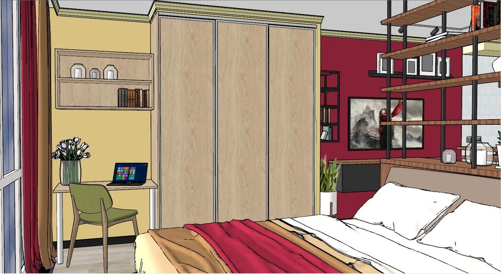 Студия в индустриальном стиле