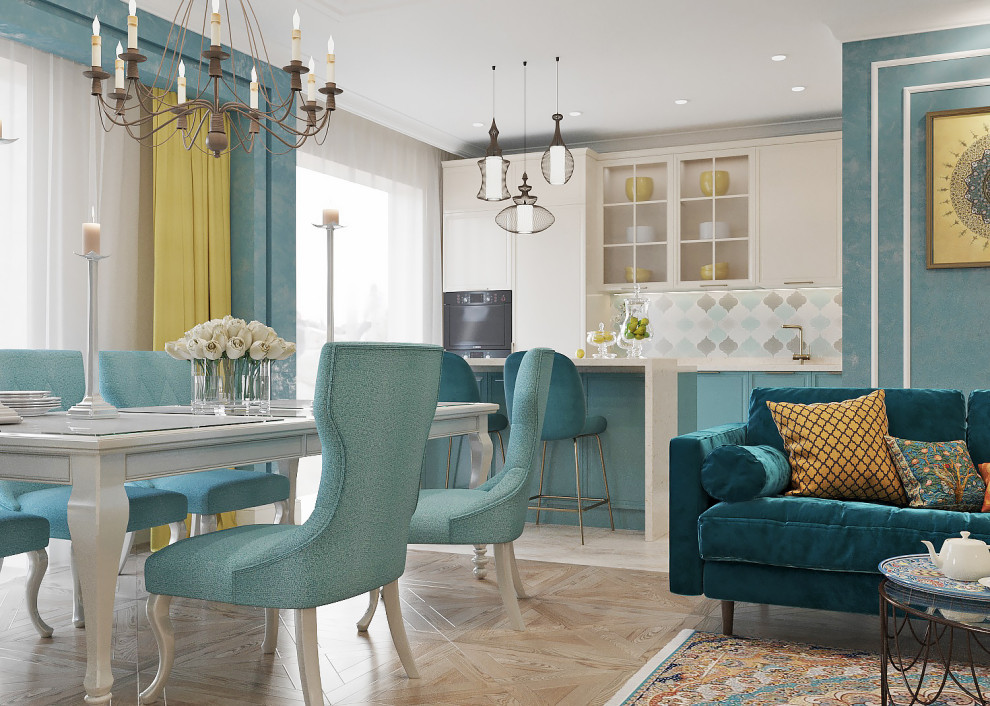 Гостиная с кухней-столовой. г. Челябинск.