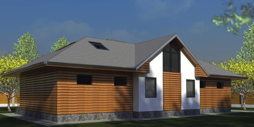 Проект каркасного дома в стиле Шале