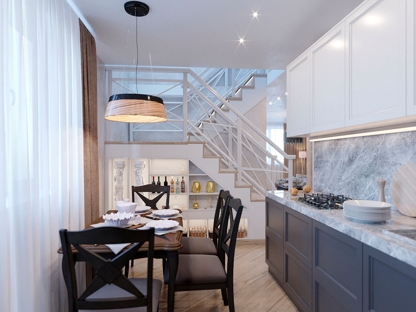 Дизайн двухэтажной квартиры (ул.Вишневая)