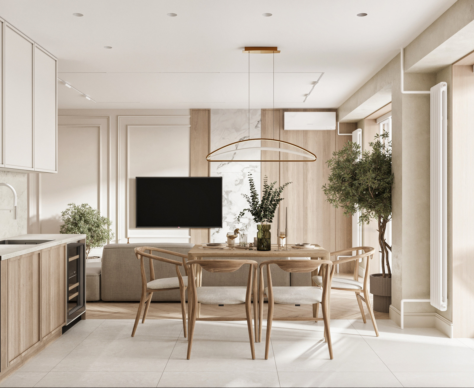 Дизайн квартиры в стиле неоклассика