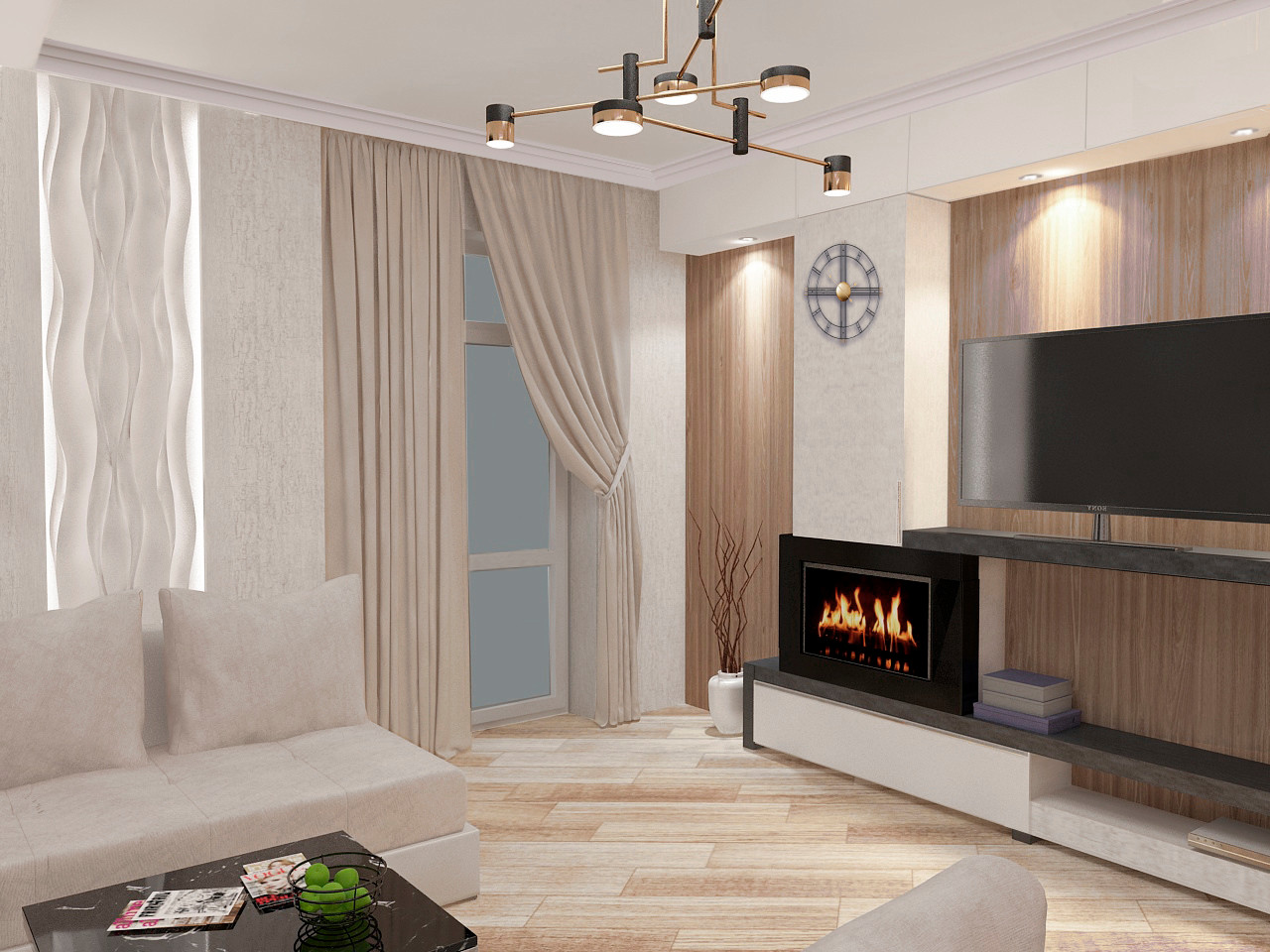 Обложка проекта: Гостиная в  ж/к Солдатская слободка