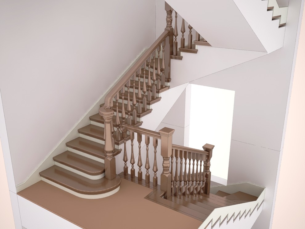 Облицовка лестницы Жаворонки