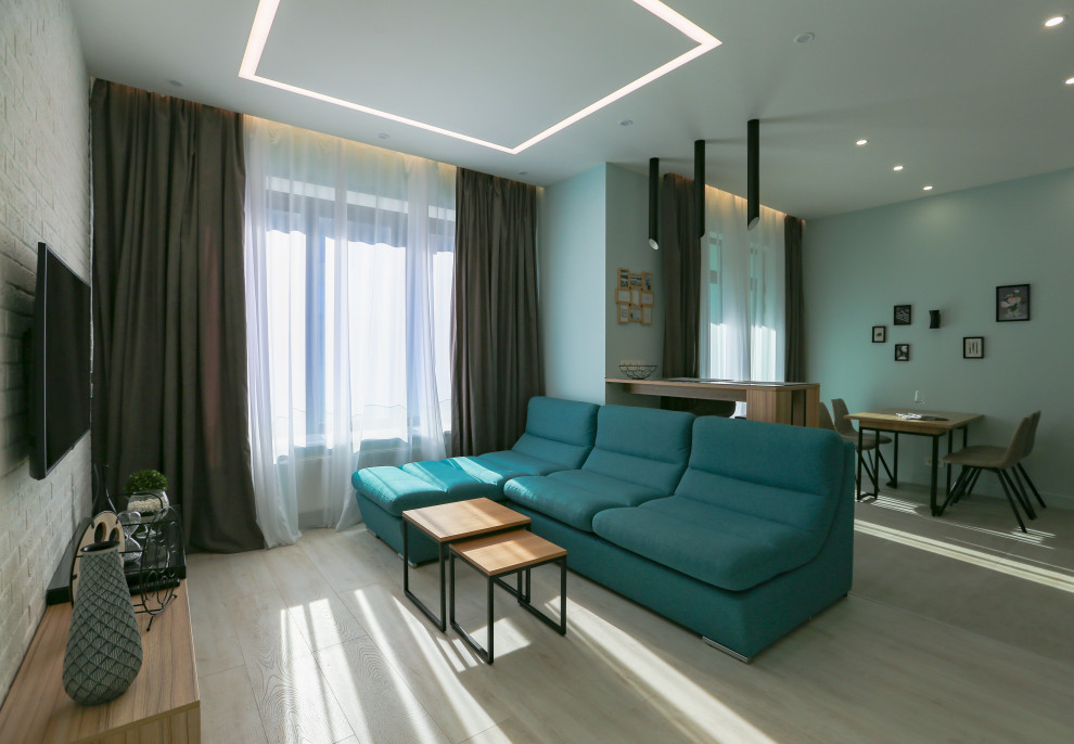 ЖК ЦАРСКАЯ ПЛОЩАДЬ - ЭТЮД С БИРЮЗОВЫМ ОТТЕНКОМ