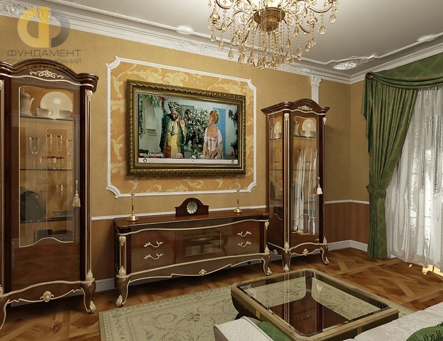 Ремонт квартиры 57 кв. м в классическом стиле. Фото изысканного интерьера
