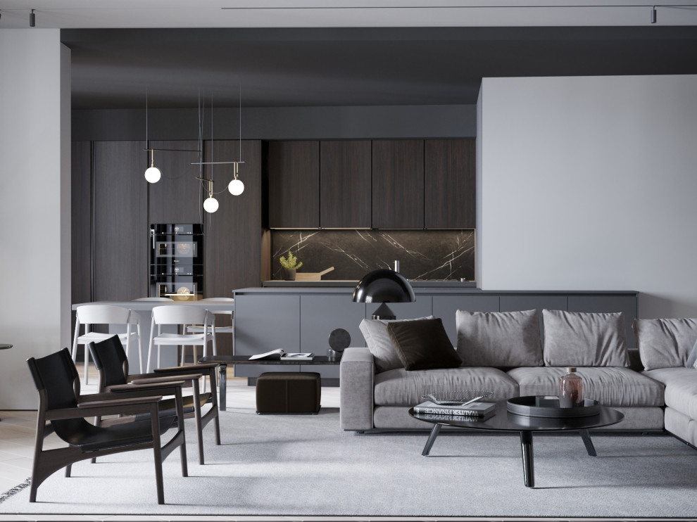 Гостиная в жк "Сколково парк"