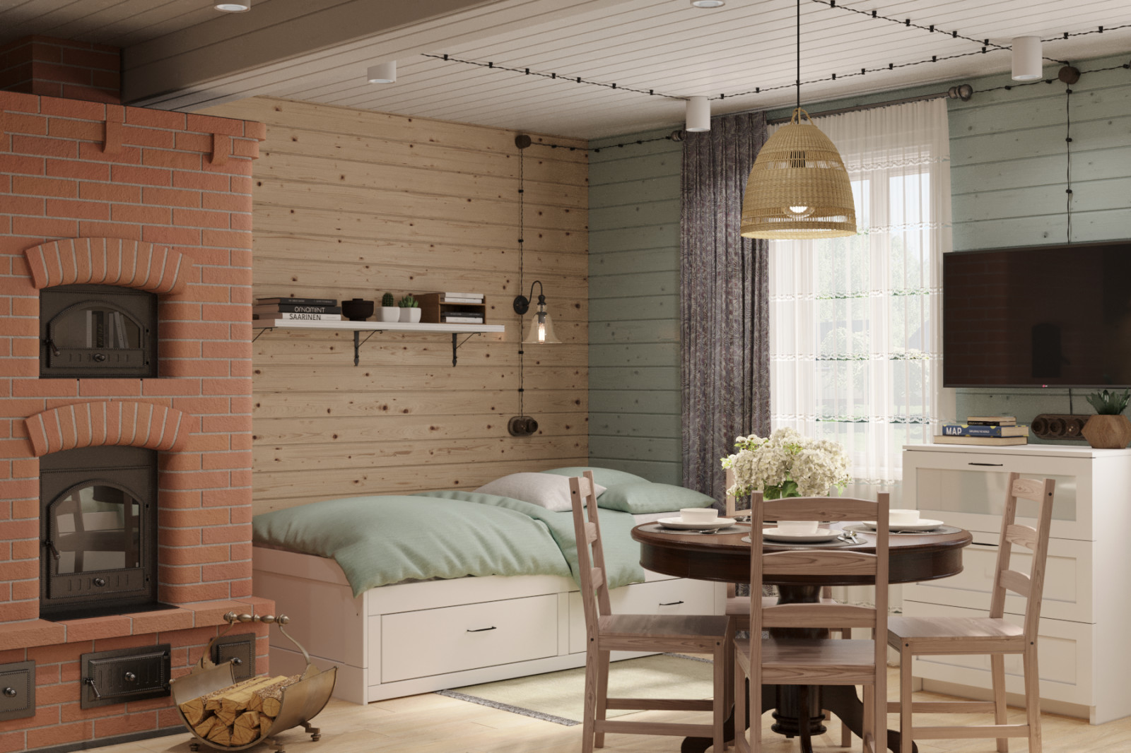 Обложка проекта: Деревенский дом в скандинавском стиле