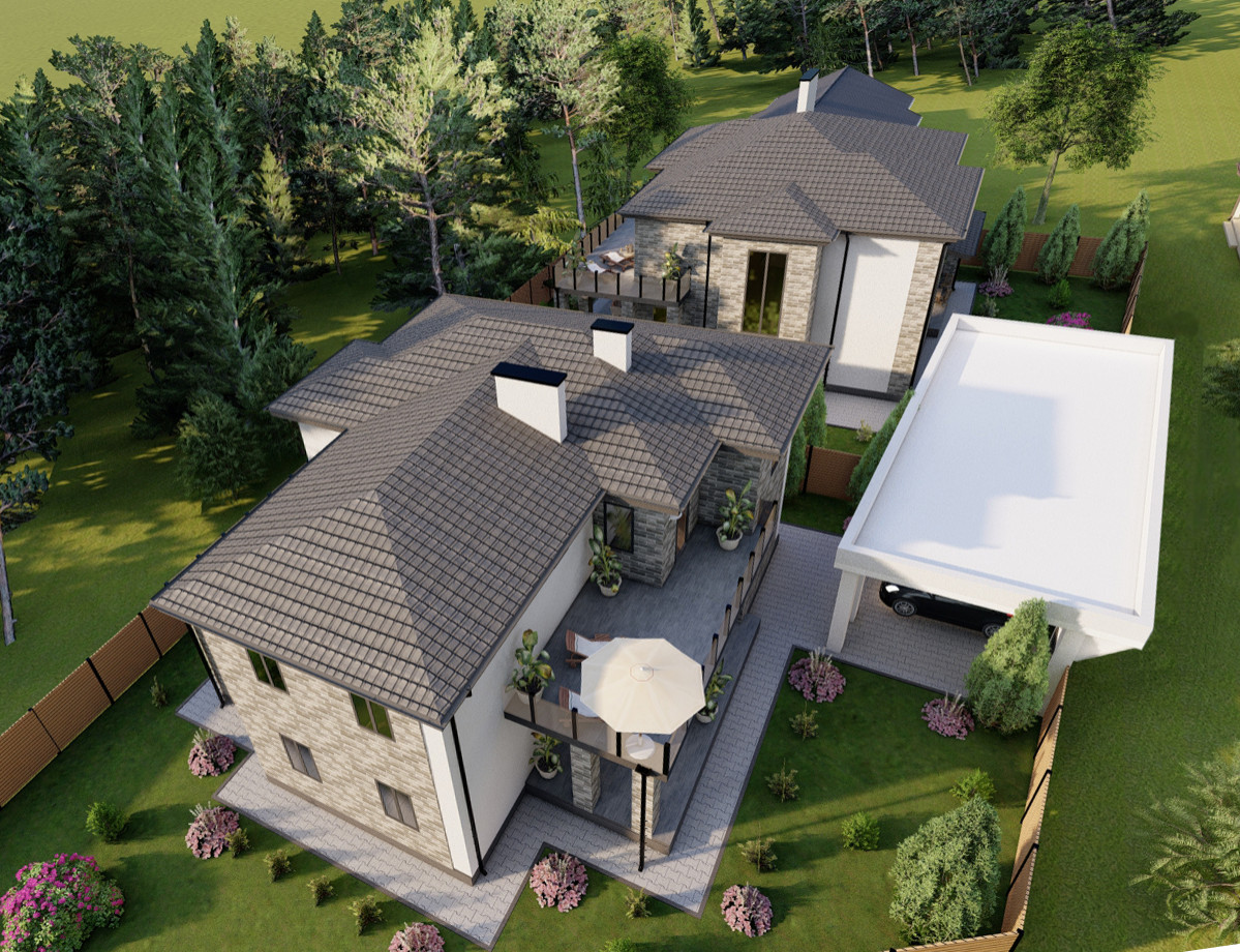 Проект двухэтажного дома 290 квм