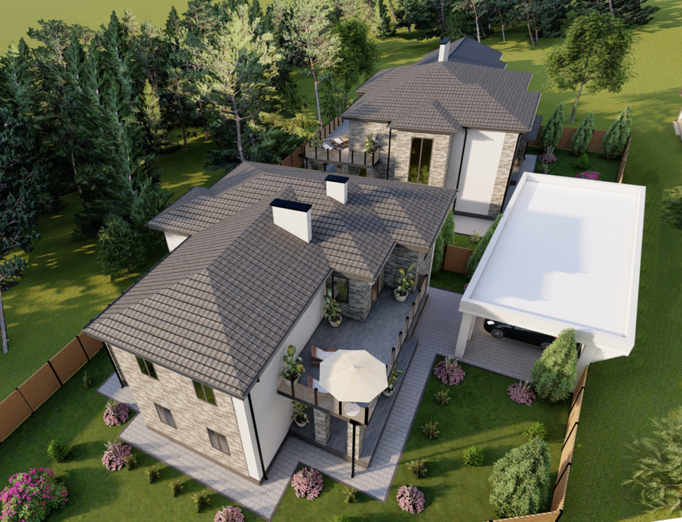 Проект двухэтажного дома 290 квм