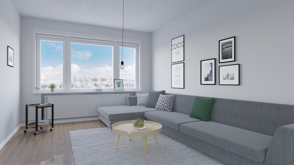 Обложка проекта: Визуализация интерьера в скандинавском стиле