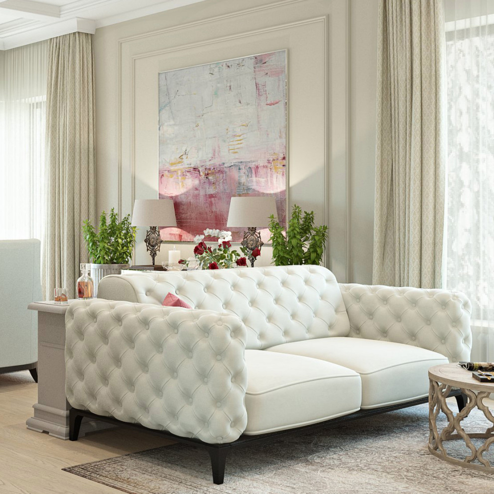 Гостиная и кухня в загородном доме