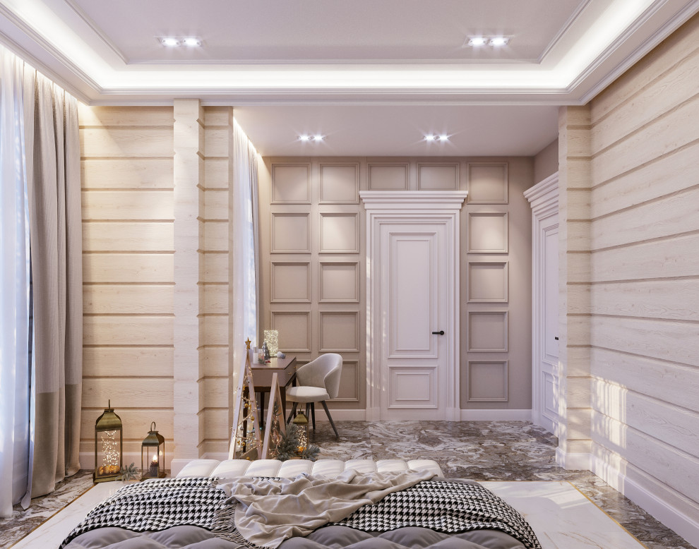 Загородный дом из бруса, Неоклассика