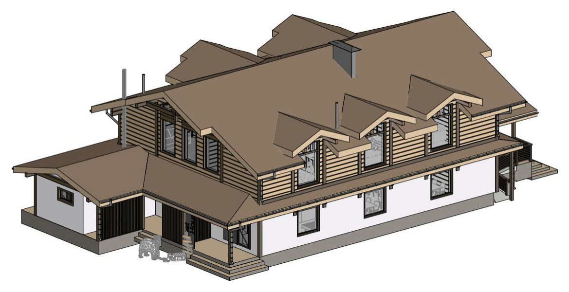 Проект гостиничного дома в горах