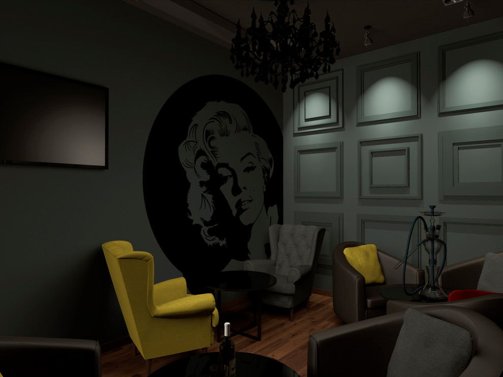 Дизайн интерьера Кальянного Бара "Чаплин"