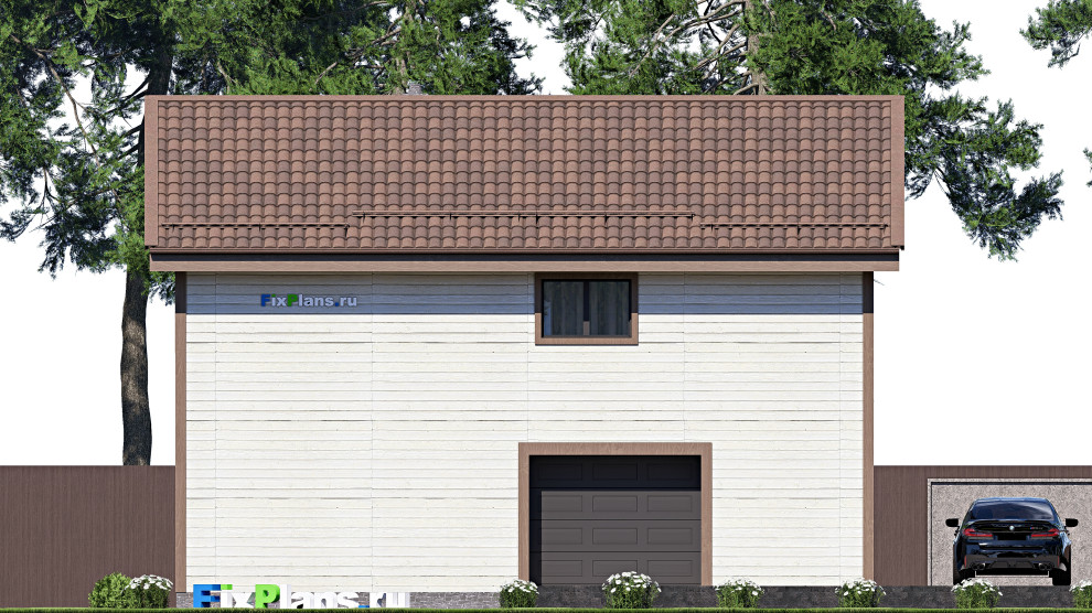 Проект дома с мансардой 7х11 м S108м2 F-17459