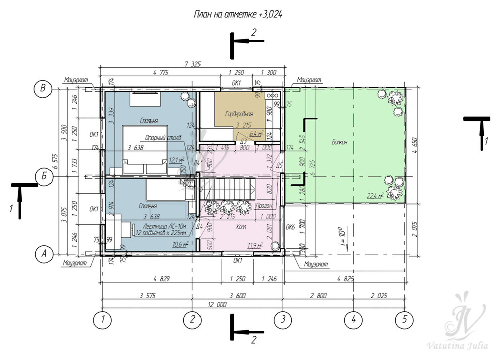 Эскизный проект ультрасовременного дома с плоской крышей в г. Чебоксары