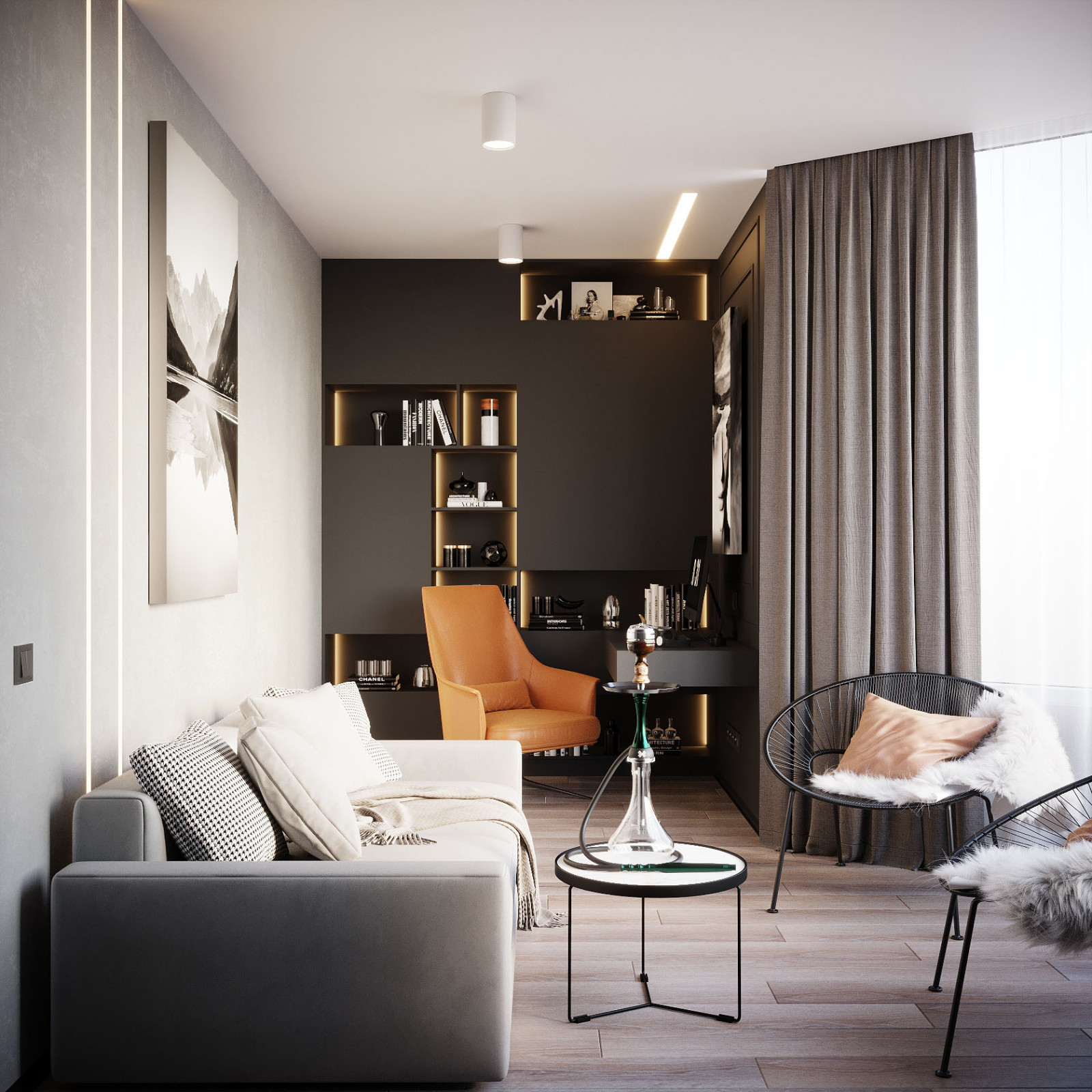 Интерьер трехкомнатной квартиры в стиле Неоклассика