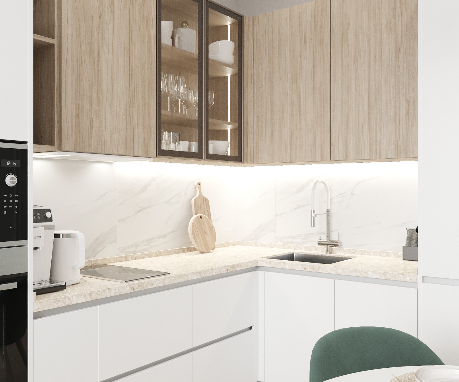 Кухня-гостиная в ЖК Аристократ