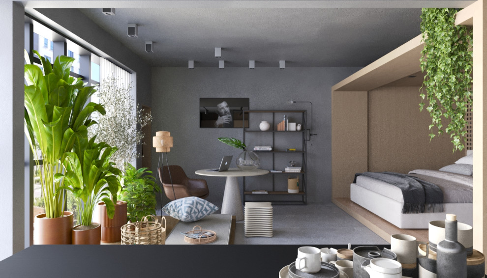 Студия с элементами лофта