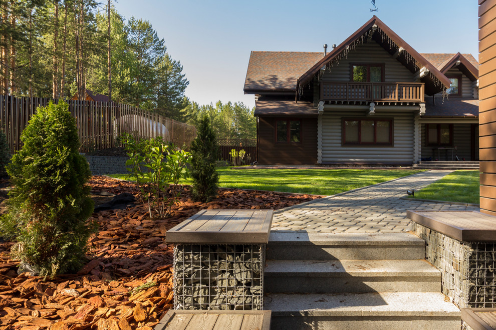 Ландшафт участка загородного дома в Сосновом бору