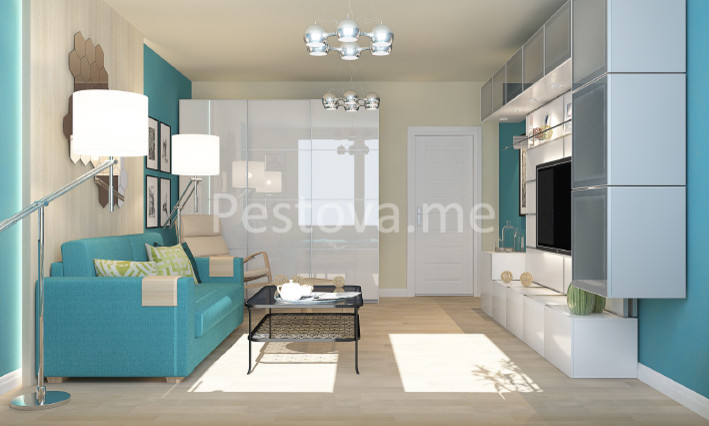 Дизайн двухкомнатной квартиры в ЖК Царская Столица