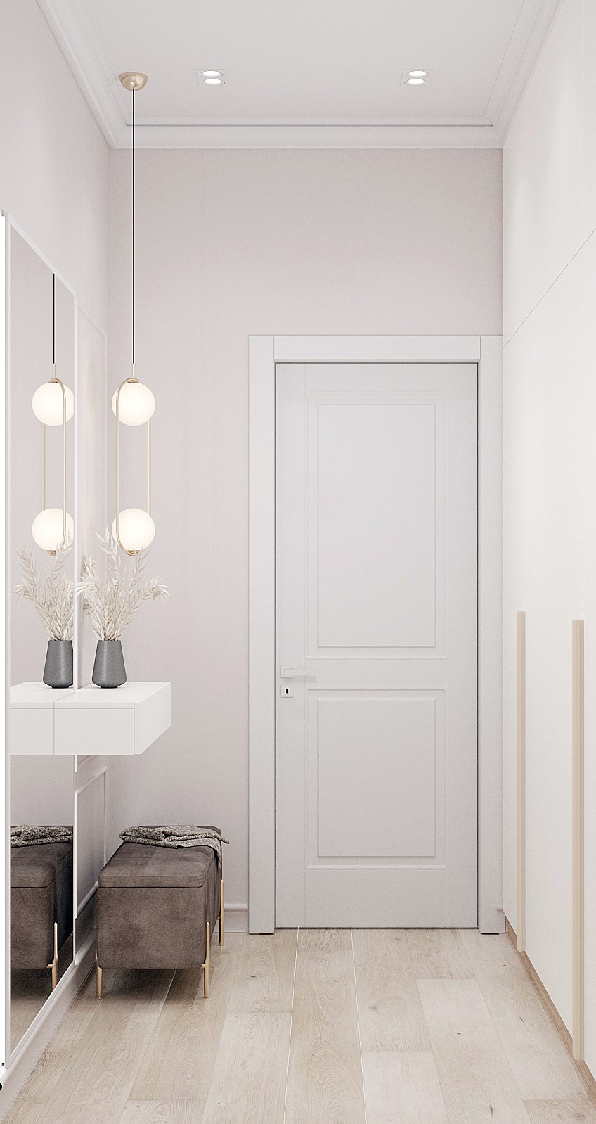 Прихожая с зеркалом в полный рост