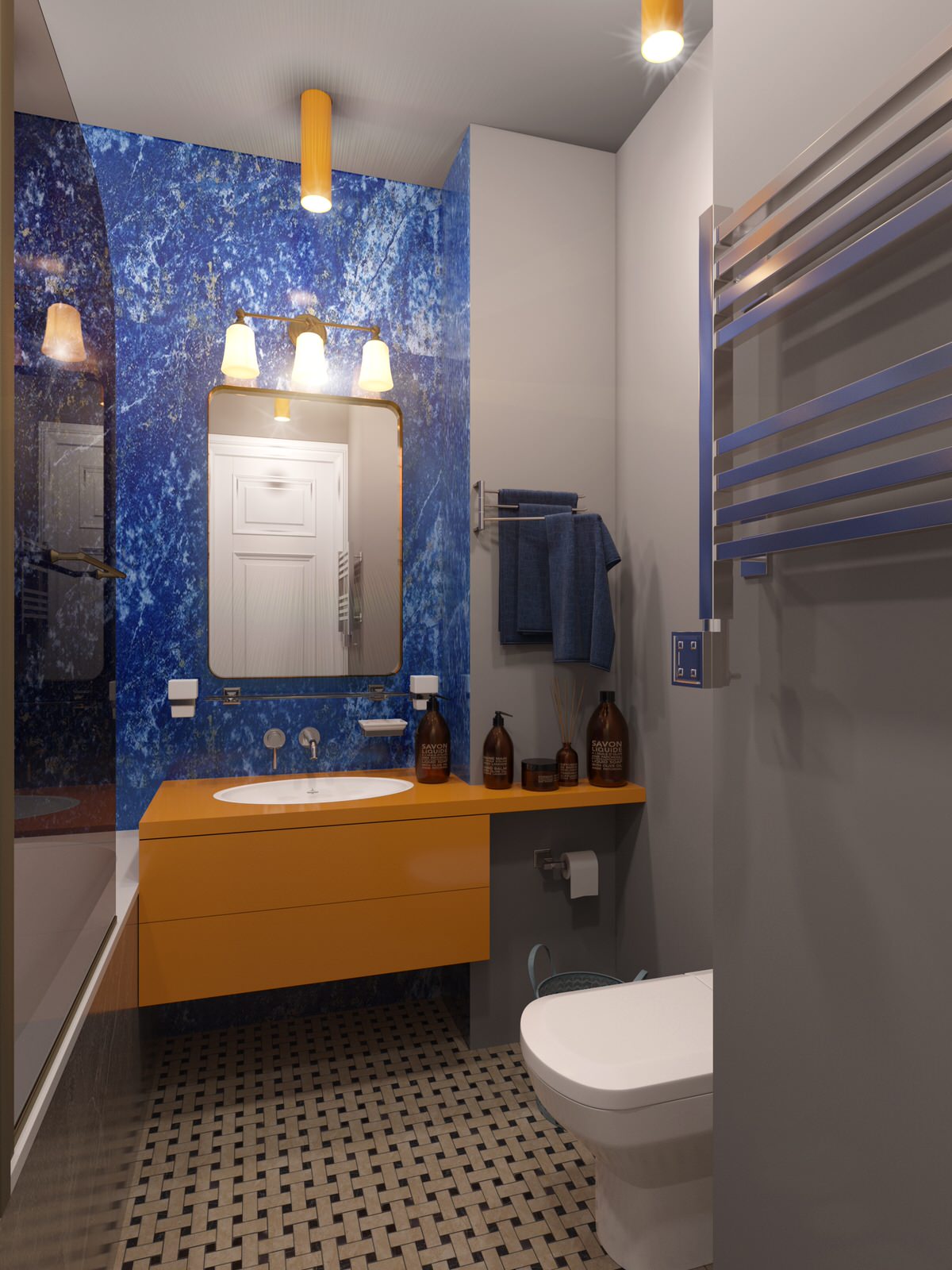 Interior design of a residential flat in The housing complex "Dynasty" at Moscow