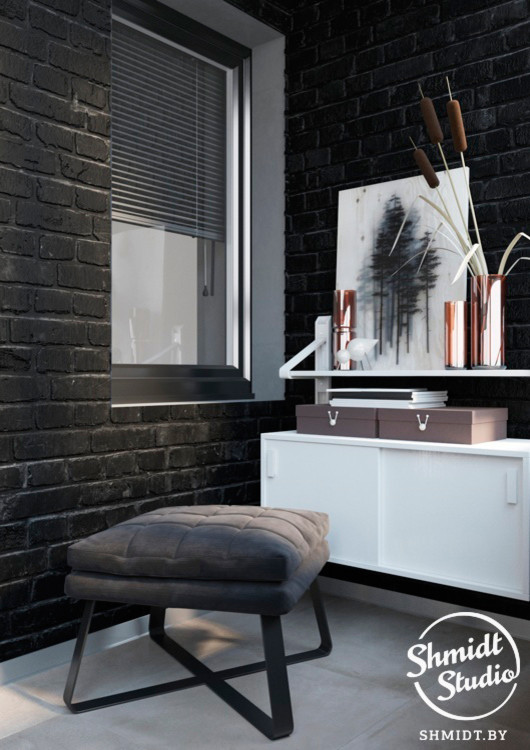 Проект интерьера "Black", Минск, 75м.кв