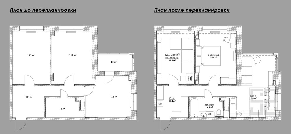 Обложка проекта: Проект частного интерьера в ЖК "7 Небо"