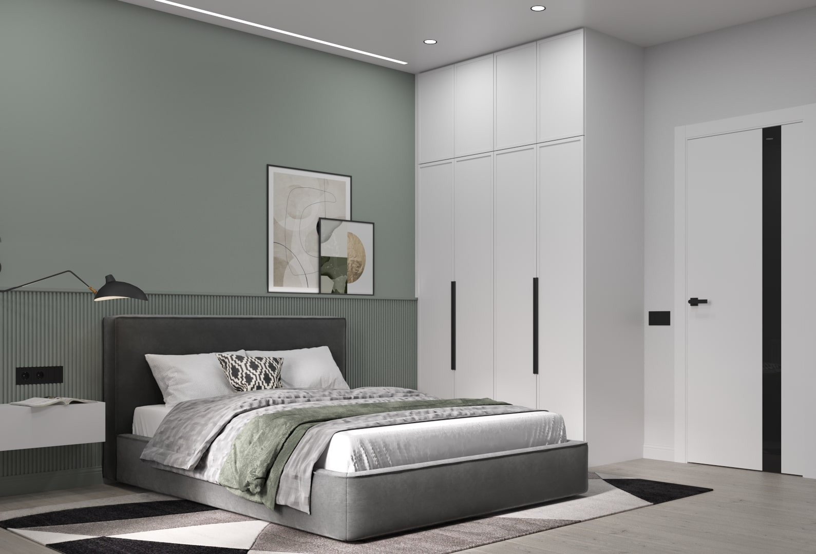 Дизайн-проект двухкомнатной квартиры общей площадью 56 кв.м.