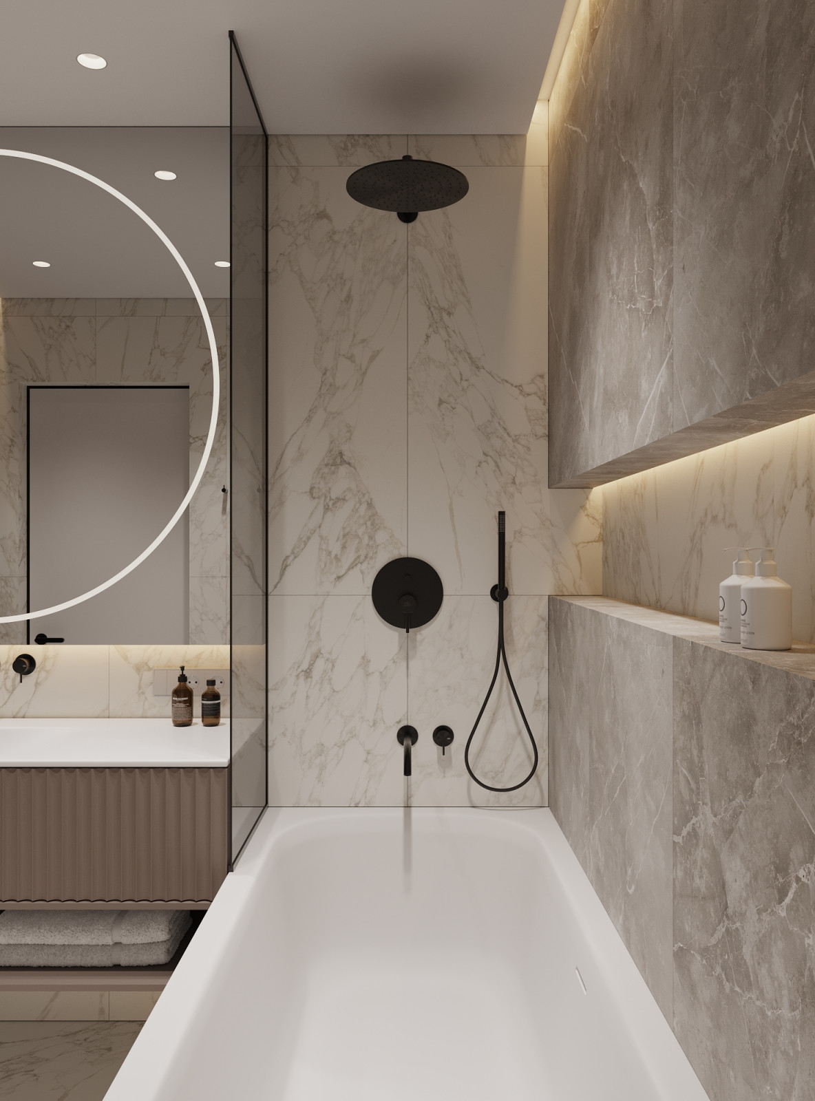 Сокол, 100кв.м. нежный интерьер в бежевых тонах