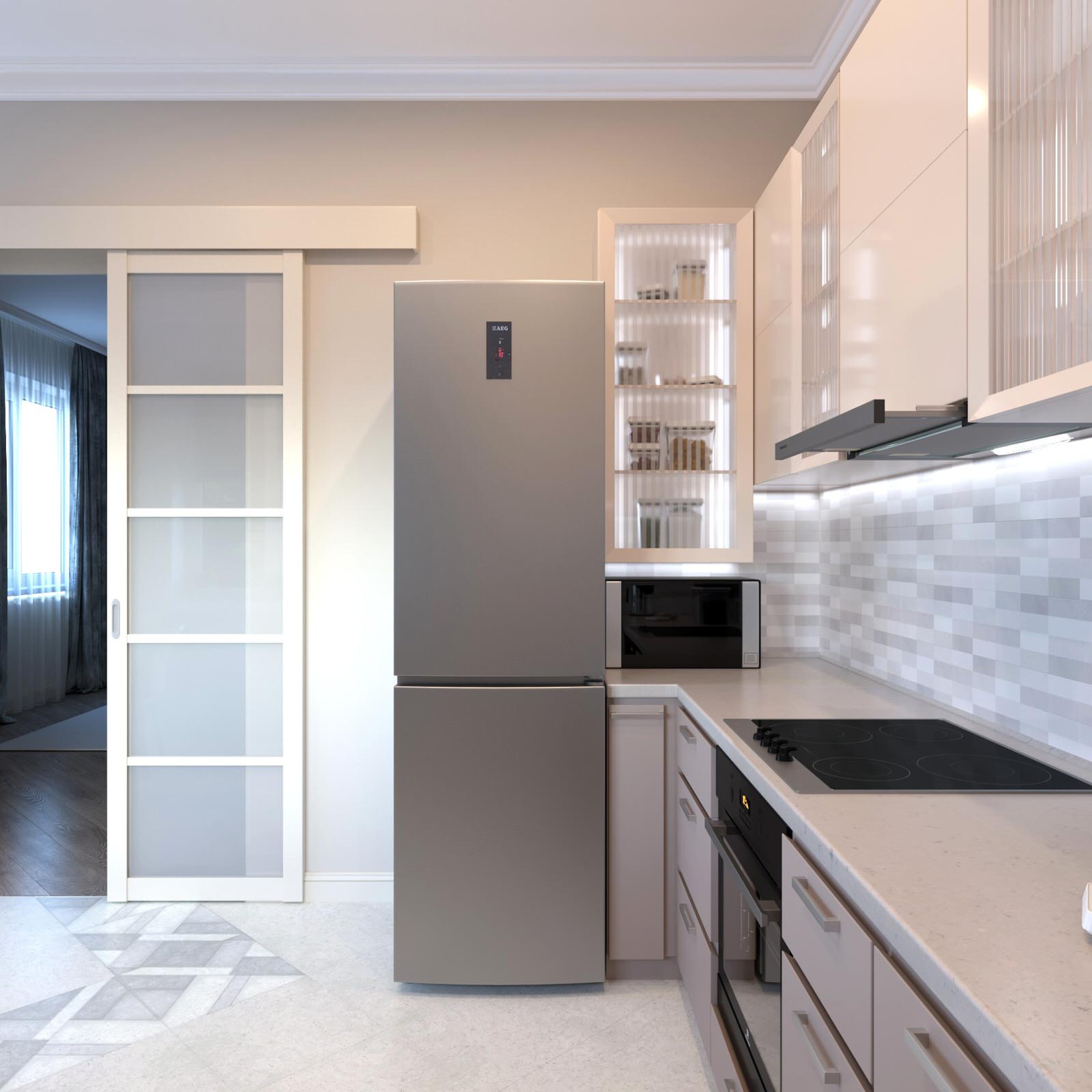 Кухня - гостиная в коттедже