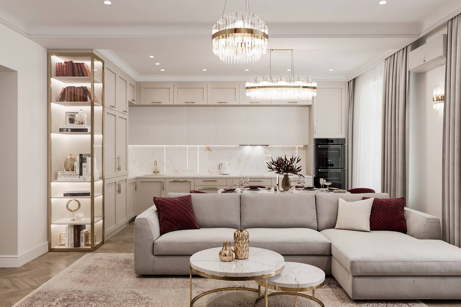 Столичный, 3х комнатный дом, классика с элементами Арт Деко