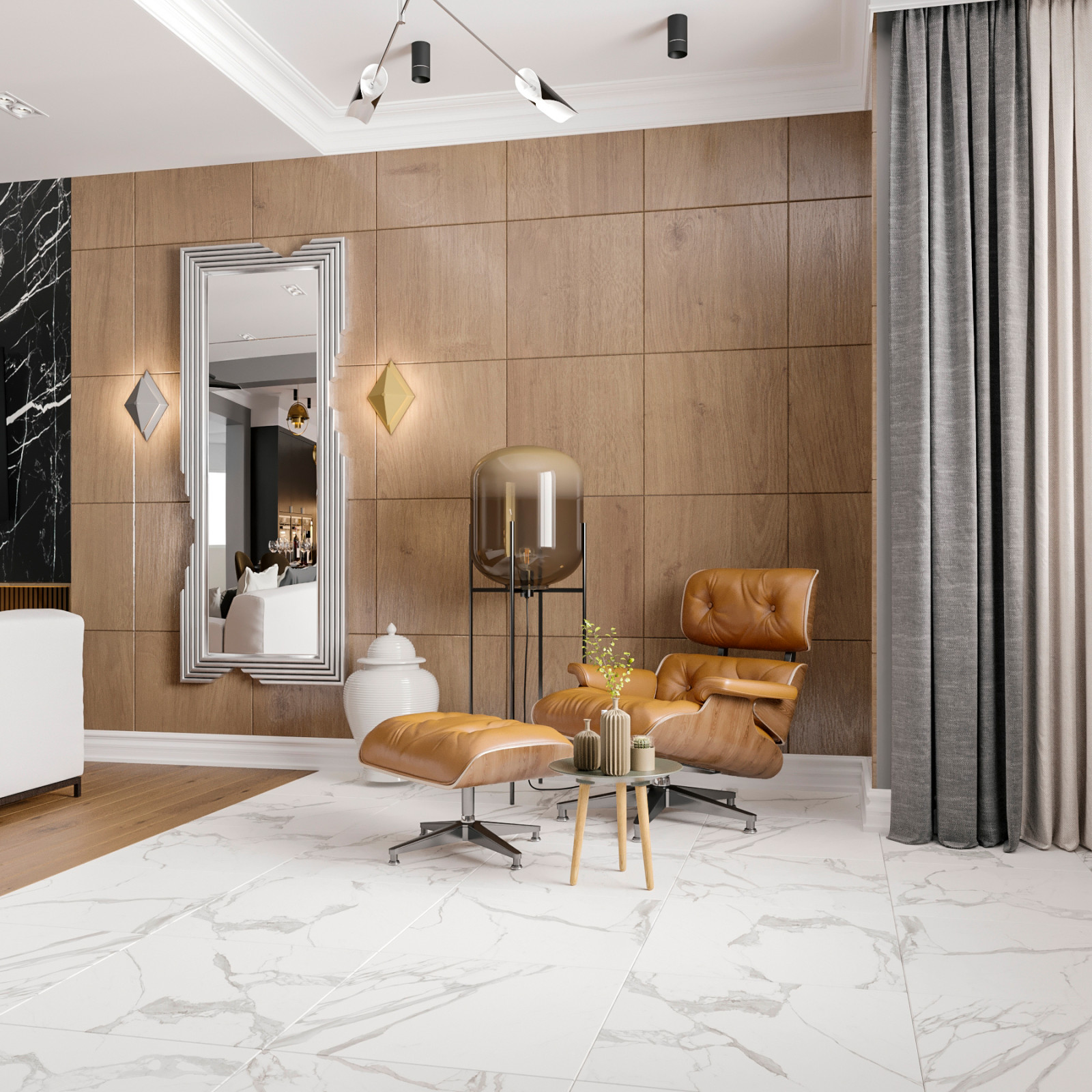 Кухня-гостиная загородного дома