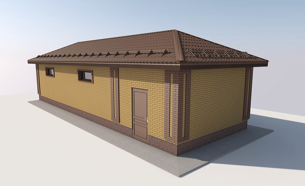 Проект отдельно стоящего гаража на 2 м./место